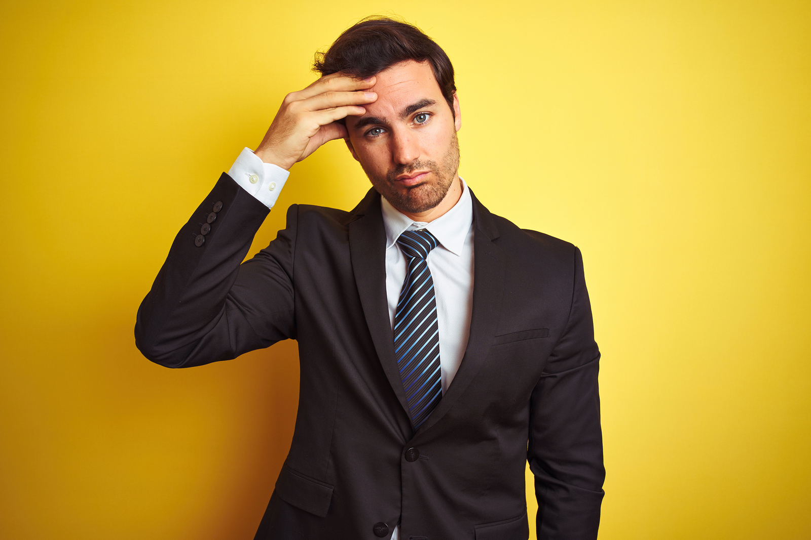 Nervous business man